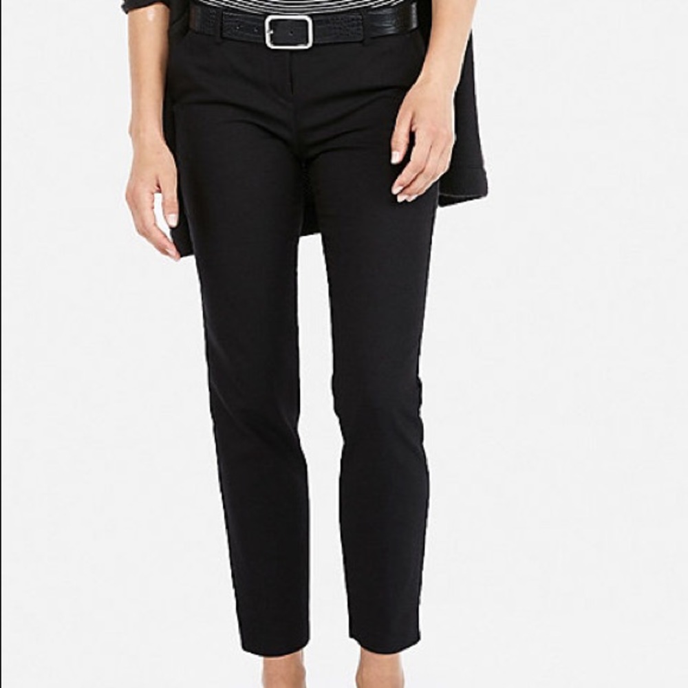 Express Low Rise Columnist Ankle Pant, Black, NWT